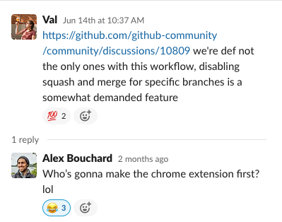 Slack thread where we realized there was demand for this feature